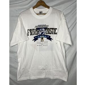 Nashville Predators Fangtastic Fanale Hockey T Shirt Size XL Kroger Ad VTG 2000